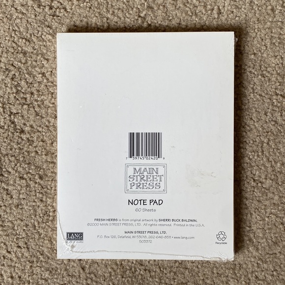 Fresh Herbs Notepad by Lang - Picture 2 of 3